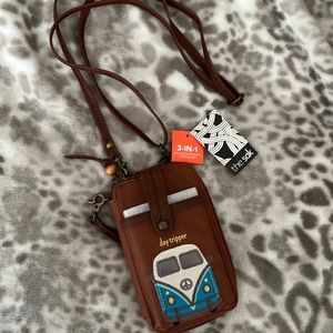 The Sak “Tobaco Bus” day tripper 3-in-1 iris north/south crossbody bag